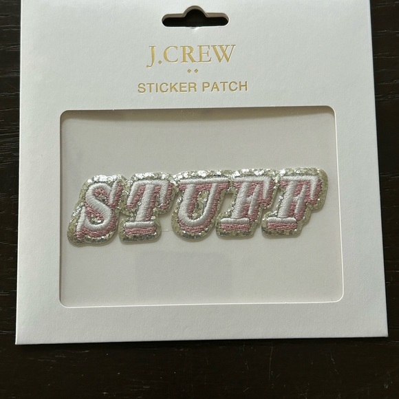 J. Crew Other - J. Crew Silver and Pink Sticker Patches “Stuff” and disco ball